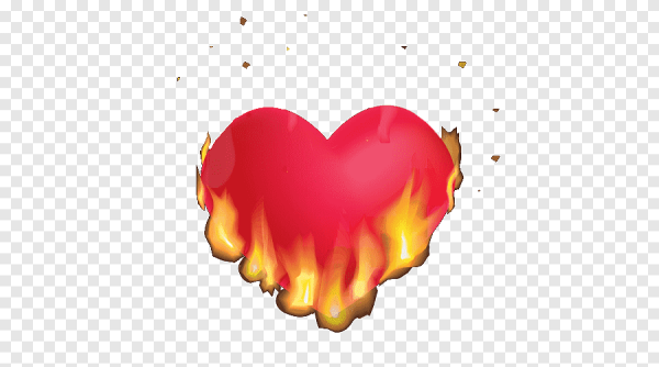 Пламенное сердце эмодзи