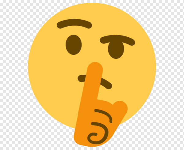 Смайлик тихо без фона