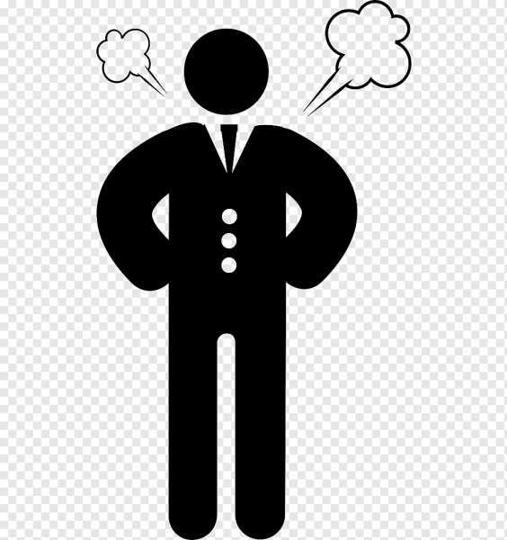 Силуэт злого человека