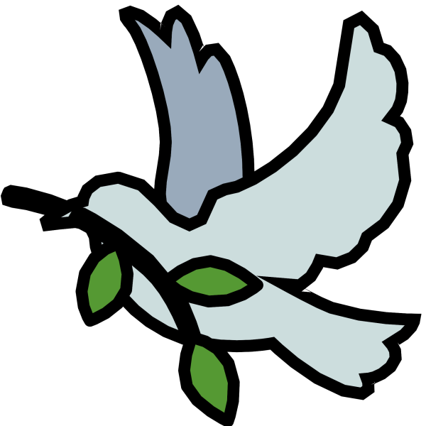 Птица с веточкой в клюве