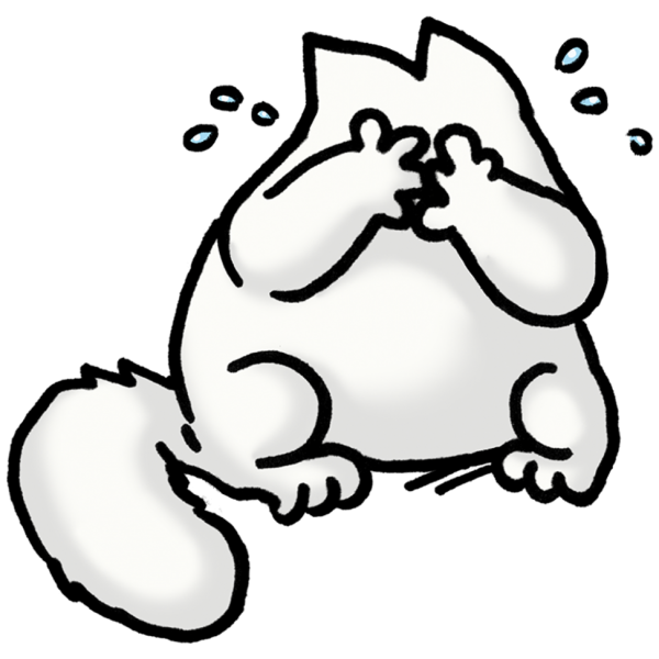 Кот Саймона испуг