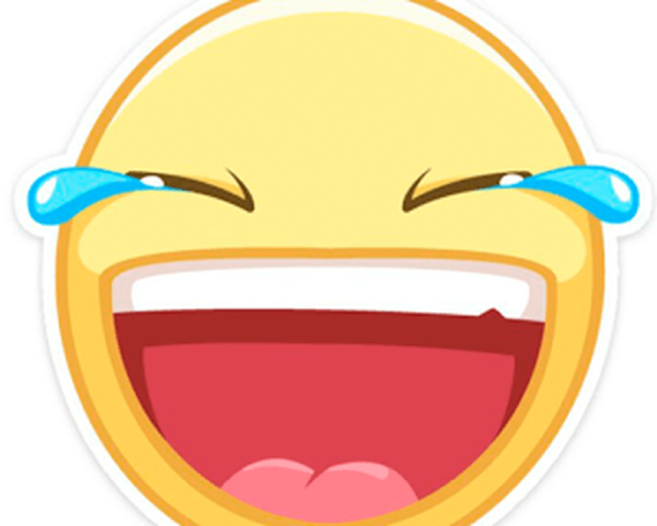Смеющийся смайлик со слезами
