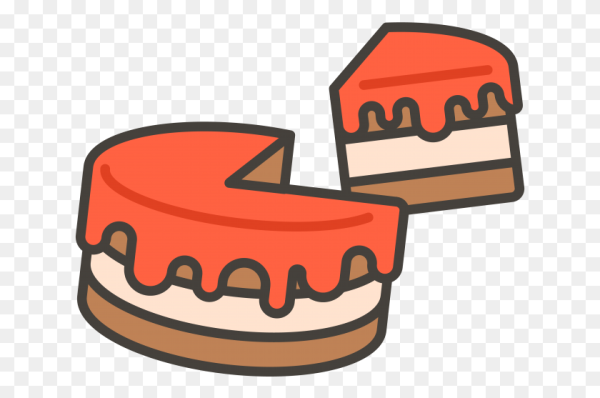 Значок куска тортика