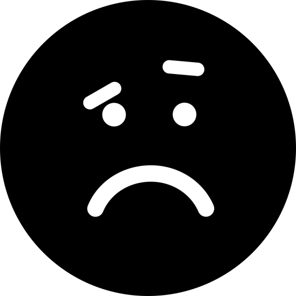 Значок грустный смайлик