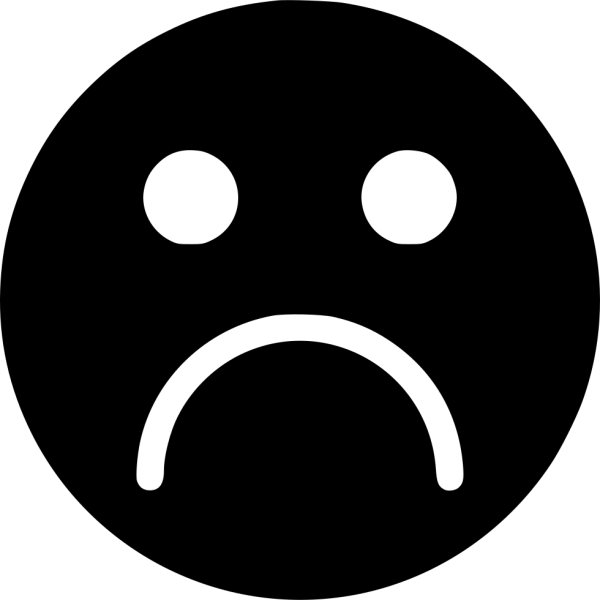 Грустный смайлик символ