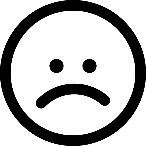 Грустный смайлик символ