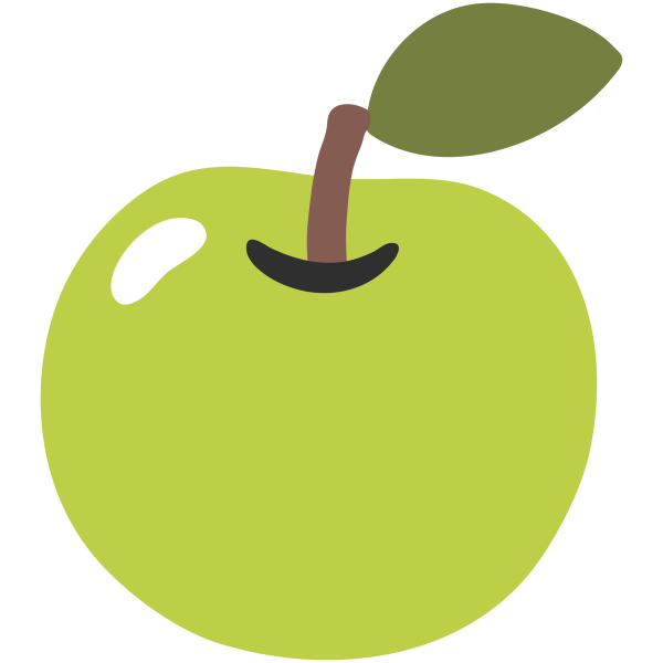 Emoji Apple зеленое яблоко