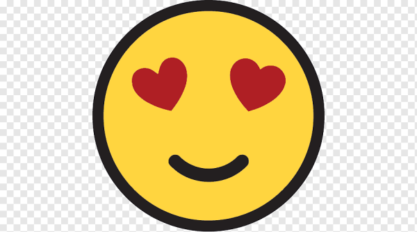 Смайлик с сердечками вместо глаз