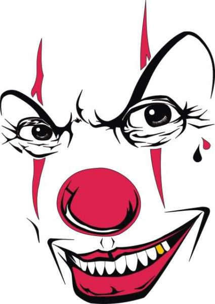 Смайлик страшного клоуна