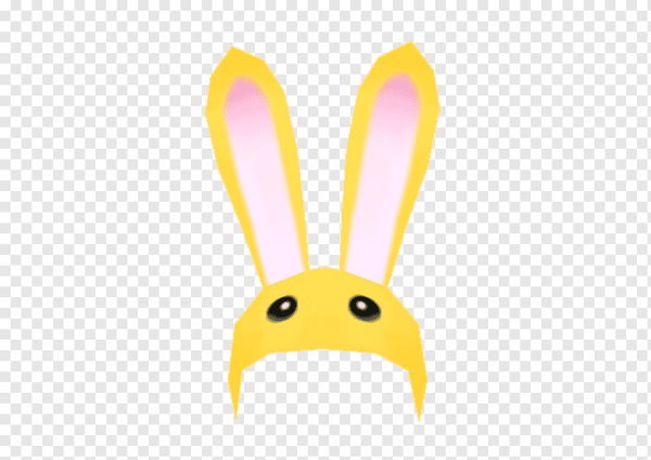 Смайлик заяц желтый