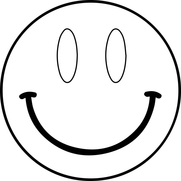 Смайлик раскраска для детей