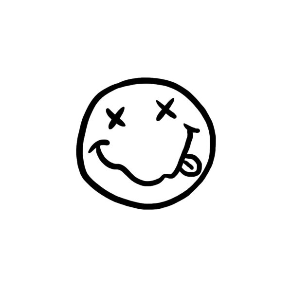 Нирвана значок чб