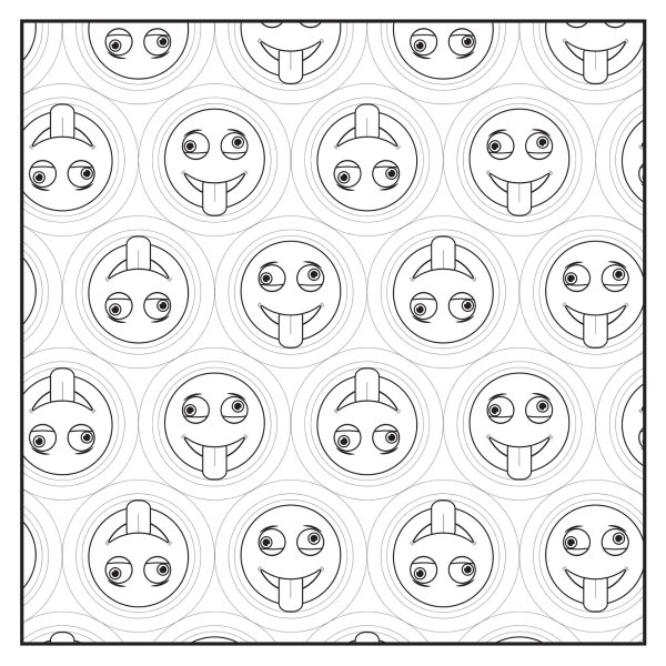 Раскраски для наклеек смайлики