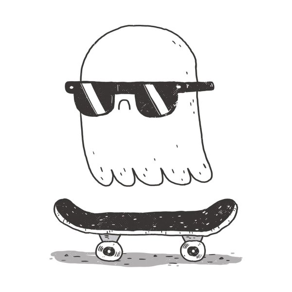 Скейт черно белый