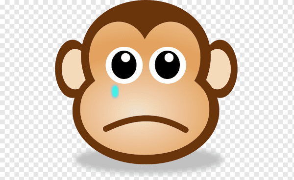 Обезьяна ЭМОДЖИ грустная