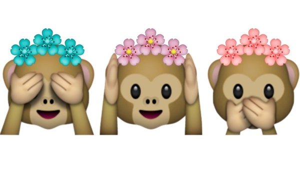 Три обезьянки смайлики