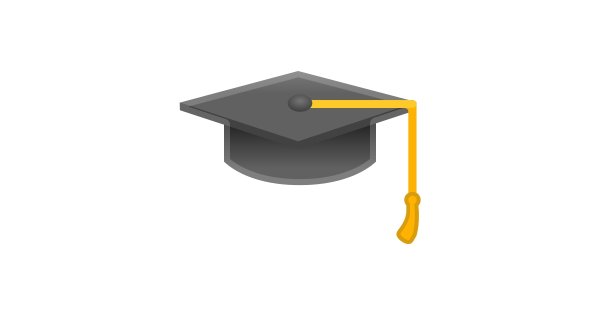 Смайлик шляпа выпускника