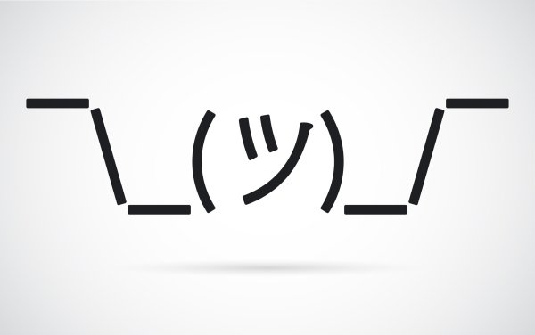 Смайлик из символов пожимающий плечами