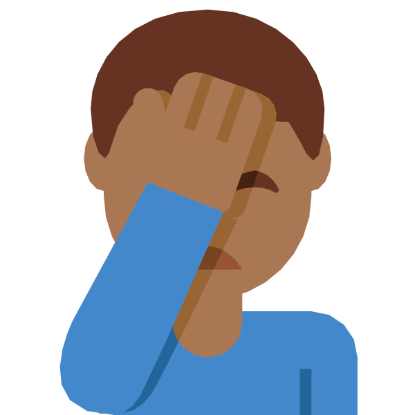 Мужчина ЭМОДЖИ фейспалм