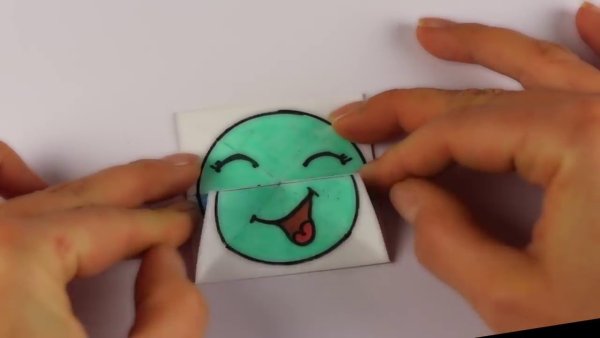 Оригами из бумаги смайлики