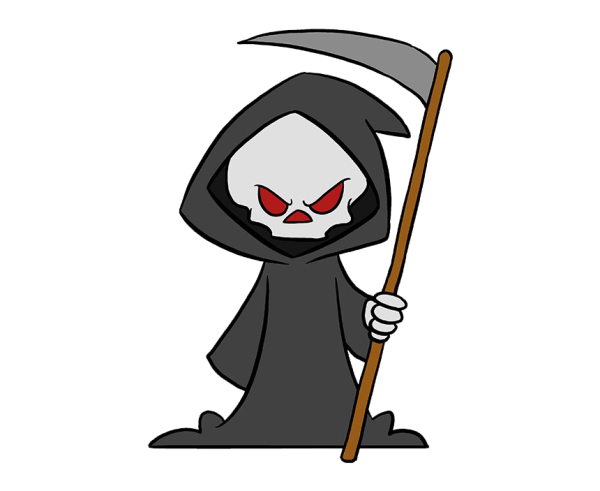 Смерть с косой рисунок