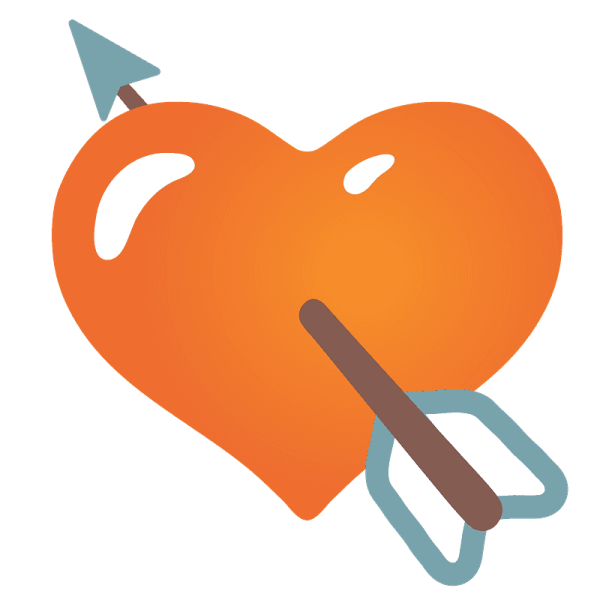 Сердечко проколотое стрелой