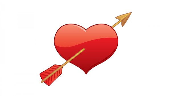 Сердце со стрелой вектор