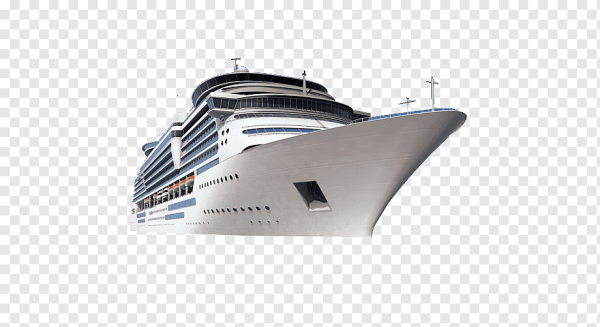 Круизный лайнер на белом фоне