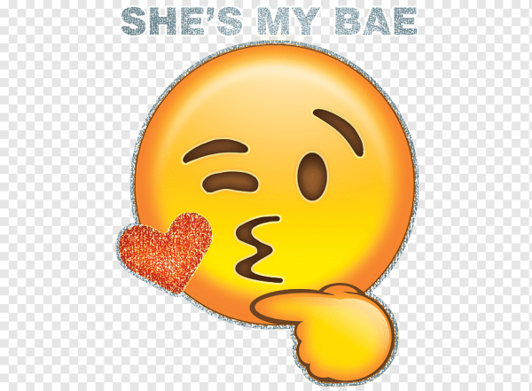 Смайл оранжевый поцелуй