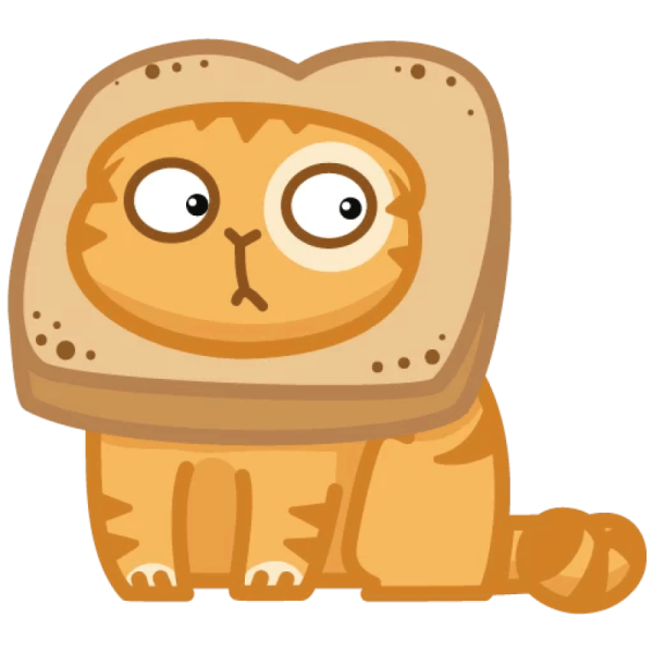 Кот персик Стикеры