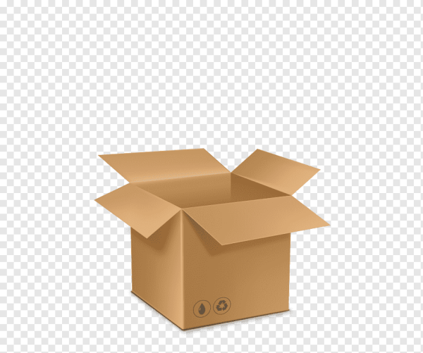Коробка на прозрачном фоне