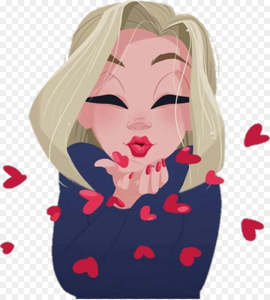 Блондинка воздушный поцелуй