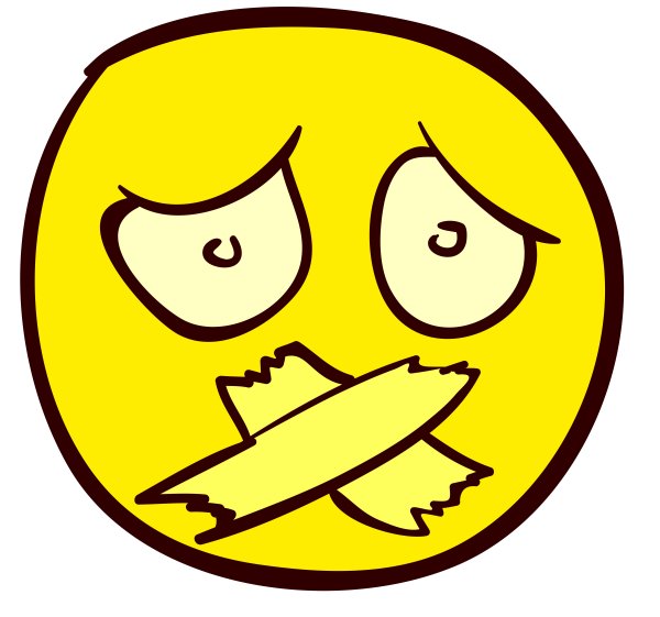 Смайлик с заткнутым ртом