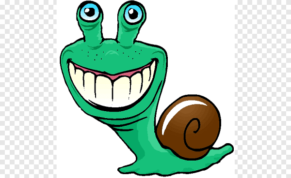 Мультяшная улитка в очках