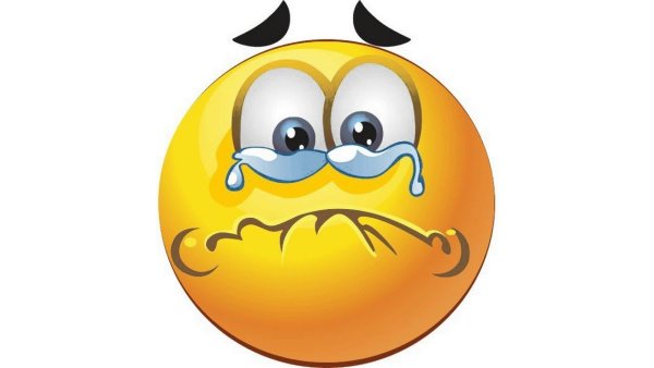 Смайлик плачет