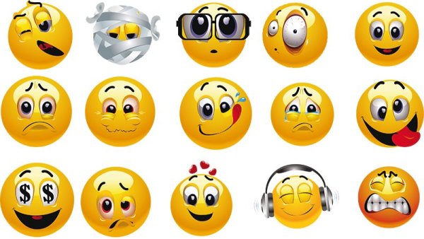 Смайлы круглые эмоции