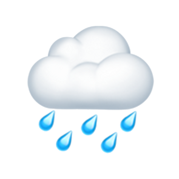 Эмодзи туча с дождем