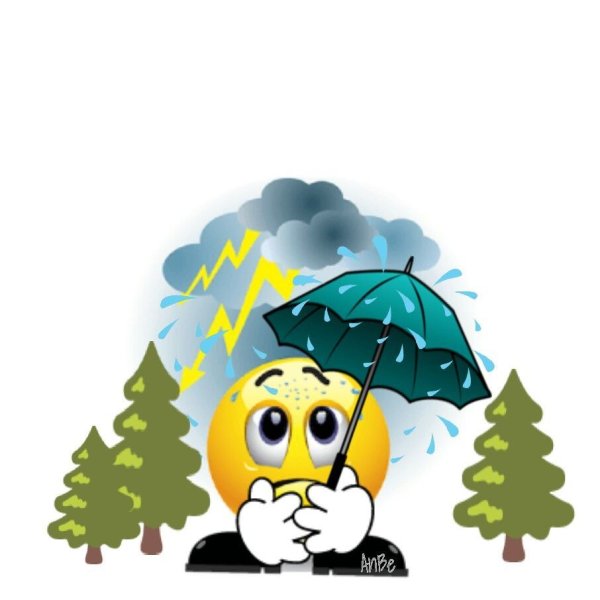 Смайлик под зонтиком