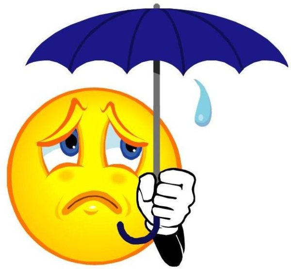 Смайлик под дождем