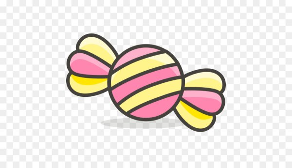 Конфета смайлик на прозрачном фоне