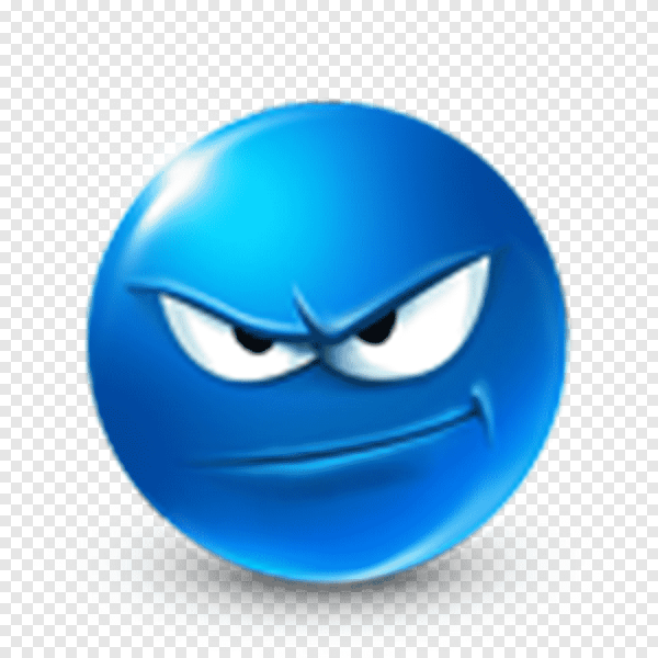 Голубой смайлик