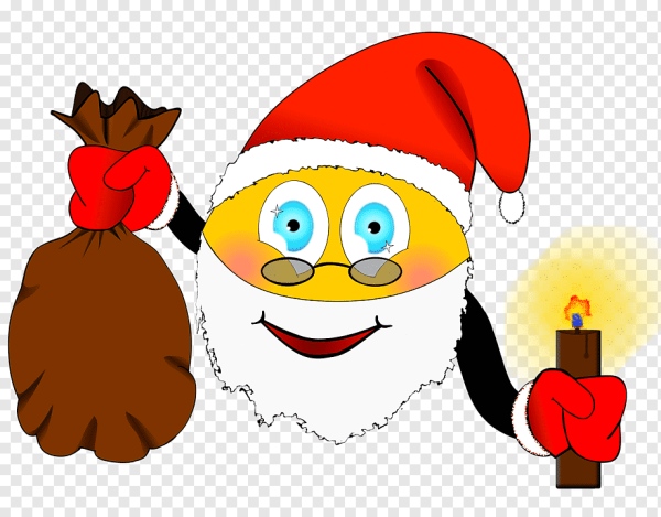 Смайлик дед Мороз