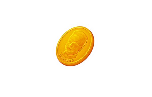 Emoji Монетка золотой