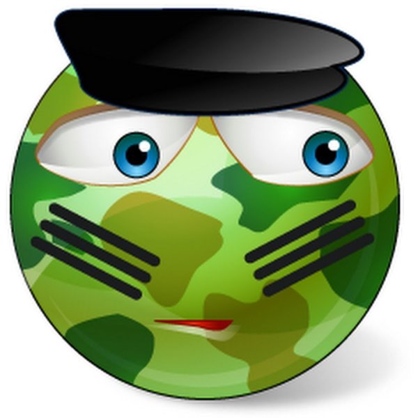 Смайлик в военной форме