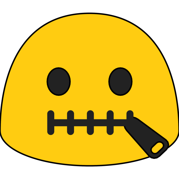 Смайлик прикрывающий рот