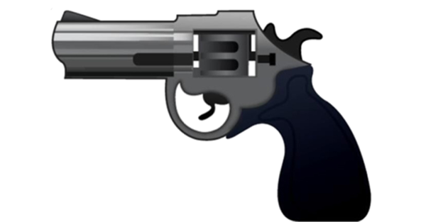 ЭМОДЖИ пистолет черный