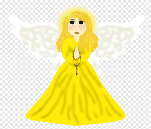 Маленькая девочка мультяшная в желтом платье