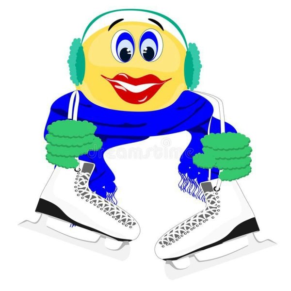 Смайлики на коньках анимация