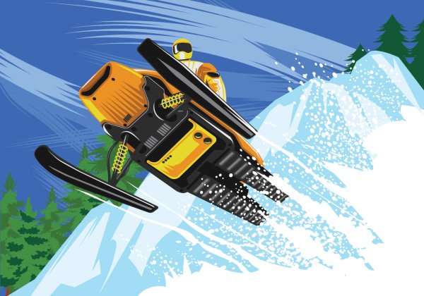 Снегоход вектор