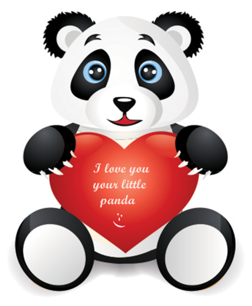 Стикер мишка с сердечком